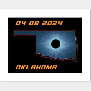 Oklahoma 2024 Total Solar Eclipse Posters and Art